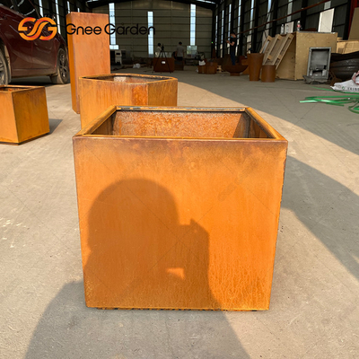 Corten-Stahl-Rusty Metal Flower Planters Fabrications-Blumentopf