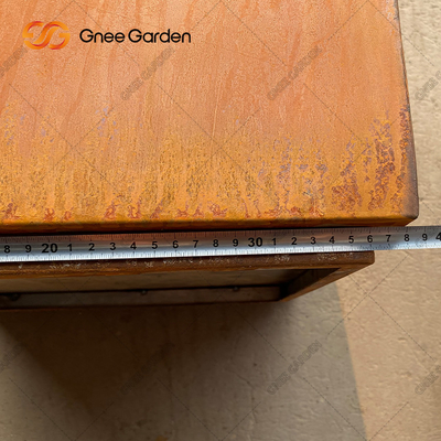 Blumen-Topf-Metall-Rusty Nursery Planters 2mm Corten Stahl- rechteckige Stärke