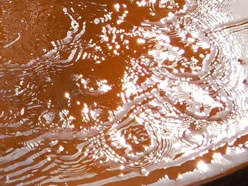 Verziert dekorativer Garten Durchmessers 600mm Metallstahlgrundwasserspiegel Corten