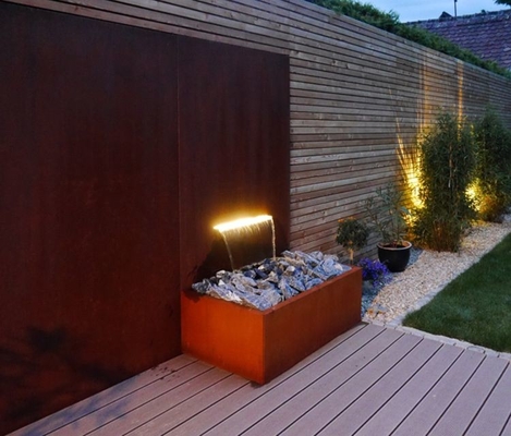 1800mm verziert Antikorrosions-Metallgarten Stahlwasser-Abflussrinne Corten
