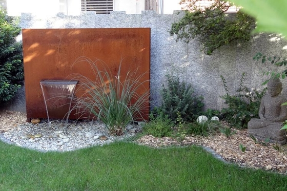 1800mm verziert Antikorrosions-Metallgarten Stahlwasser-Abflussrinne Corten