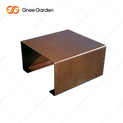 Soem-ODM-Willkommens-Rusty Red Outdoor Metal Furniture-Metallpark-Bank