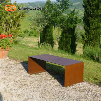 Stahlbank 1800mmx510mm Metallmöbel im Freien Corten für öffentliche Plätze