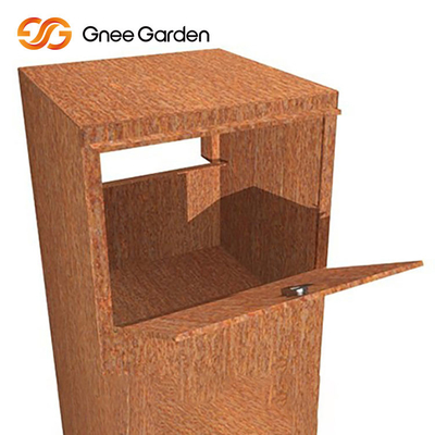 Metallmöbel-Stahlpaket-Tropfen-Kasten-im Freien multi Stahlfunktion Corten verrostete