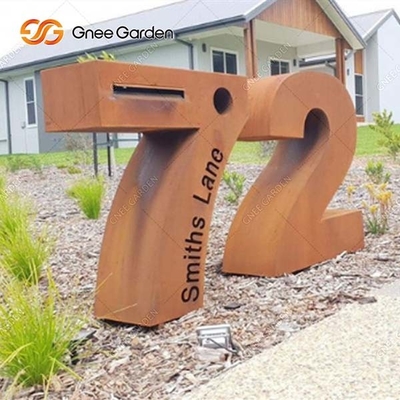 950mm Höhe verrostete briefkasten-Metalltropfen-Kasten Corten Stahlim freien