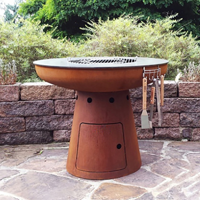 Corten Stahlc$kochen im Freien grillt 100cm Corten Stahlfeuer Pit For Barbecue