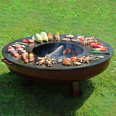Soem-Service Corten Stahlc$kochen im Freien grillt das hölzerne Brennen