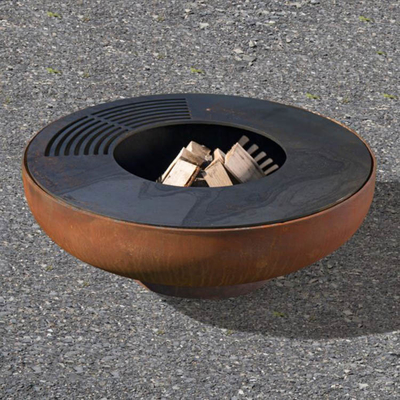 Soem-Service Corten Stahlc$kochen im Freien grillt das hölzerne Brennen