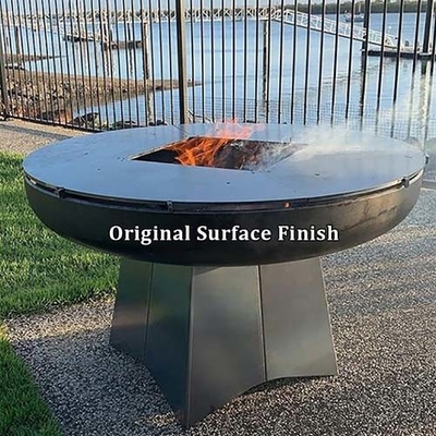 Cortenstahl KD Outdoor BBQ Feuerstelle rund vorgerostet