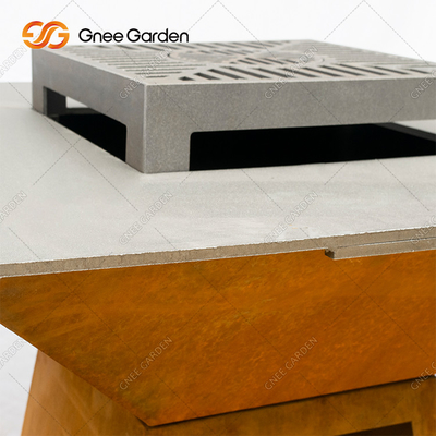 3mm starkes bewegliches Corten Stahlgrill-Feuer Pit Customized Size