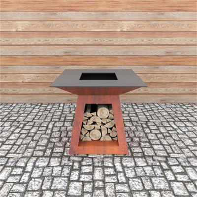 3mm starkes bewegliches Corten Stahlgrill-Feuer Pit Customized Size