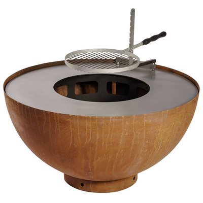 Stahlgarten-antike Feuer-Pit Rust-GRILL Grube 31,5&quot; Corten