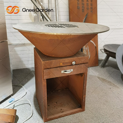 Familien-Freunde GRILLEN grill Stahlrost im Freien Corten Stahlbrasero-Grill-Grill