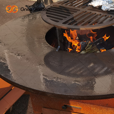 Grill-Hinterhof-Stahlgarten Holzkohle Corten kochender im Freien dekorativ