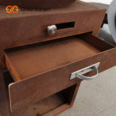 Familien-Freunde GRILLEN grill Stahlrost im Freien Corten Stahlbrasero-Grill-Grill