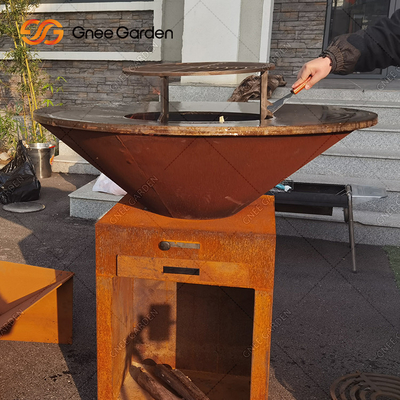 Kochende Stahlgrills Garten-Rost Corten im Freien feuern Grube GRILL Grill-Packdienste ab