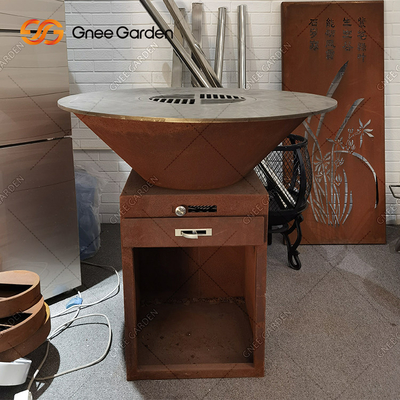 Kochende Stahlgrills Garten-Rost Corten im Freien feuern Grube GRILL Grill-Packdienste ab