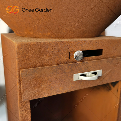 GARTEN-Feuer-Grube GRILL Kochplatte-im Freien kochende Grills Corten Stahlim freien