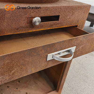 Stahlgarten Corten GRILLEN kochende Grills im Freien antikisieren Feuer-Grube 31,5&quot;