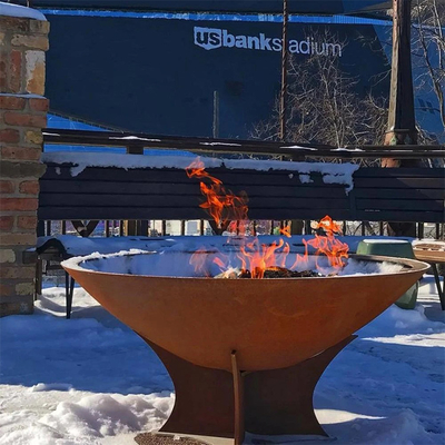 Kochendes Stahlgarten-Feuer im Freien Pit Rustic kundenspezifischer Feuer-Schüssel-Grill-Grill Corten