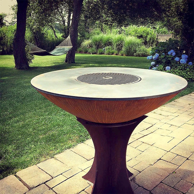 1000mm Corten kochende Stahlgrills im Freien mit abnehmbarer Basis