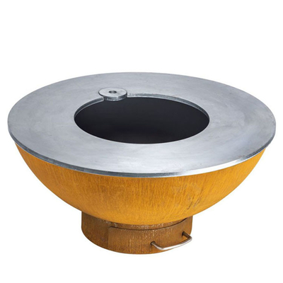Stahlhochleistungsfeuer Pit Grill 70*70*35 cm runder Rost Corten