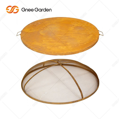 Stahlmetall kampierender Rusty Barbecue Grill Corten für kochendes Gemüse im Freien
