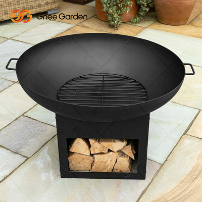 Natürlicher Rost Corten-Stahl-Metallgroßer Grill-Grill-Feuer im Freien Pit Customized