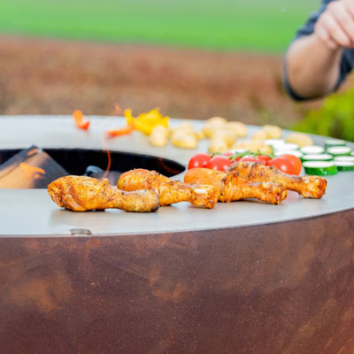 Stahlgarten-antike Feuer-Pit Rust-GRILL Grube 31,5&quot; Corten