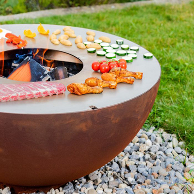 Stahlgarten-antike Feuer-Pit Rust-GRILL Grube 31,5&quot; Corten