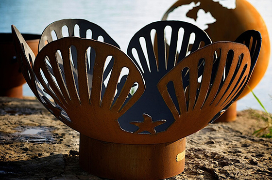 Das warme Halten verrostete 100cm Corten Stahlfeuer Pit For Backyard Patio