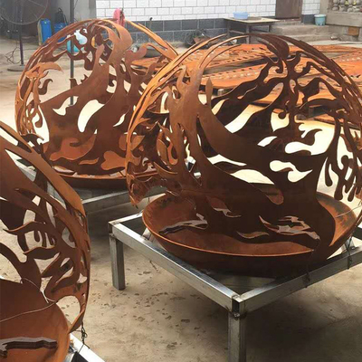 Phoenix-Muster-Stahl-Feuer Pit Outdoor Patio Corten Sphere Firepit für die Garten-Erwärmung