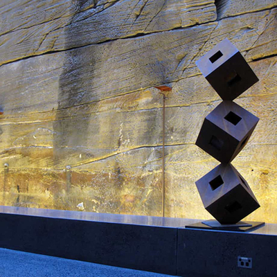 3mm Stärke-gestaltet großer abstrakter rustikaler Metallgarten Corten-Stahl