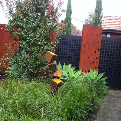 3mm Stärke-gestaltet großer abstrakter rustikaler Metallgarten Corten-Stahl