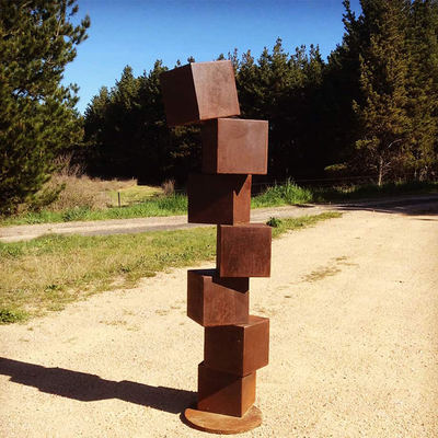 3mm Stärke-gestaltet großer abstrakter rustikaler Metallgarten Corten-Stahl
