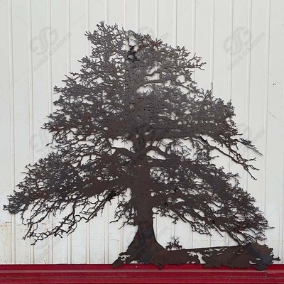 Kundengerechter Baum geformte Stahlskulptur Corten für Park-Dekoration