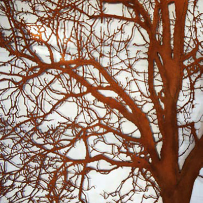 Kundengerechter Baum geformte Stahlskulptur Corten für Park-Dekoration