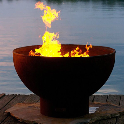 Kundengerechter Laser schnitt tragbares Corten Stahlfeuer Pit Outdoor Prerusted Firepits