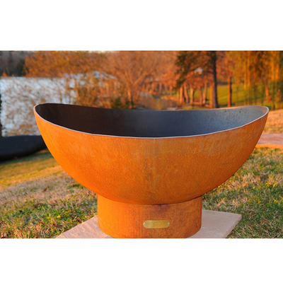 Hölzernes brennendes Stahlfeuer Pit For Patio Decor Corten