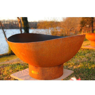 Hölzernes brennendes Stahlfeuer Pit For Patio Decor Corten