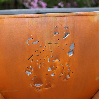Stahlfeuer im Freien Pit Round Black Pre Rusted Corten