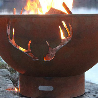 Große Größe schnitt tiefer Rauch-Feuer PitWith Stahllaser Corten niedriger Muster