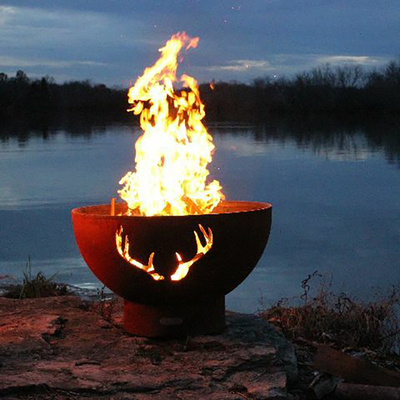 Große Größe schnitt tiefer Rauch-Feuer PitWith Stahllaser Corten niedriger Muster