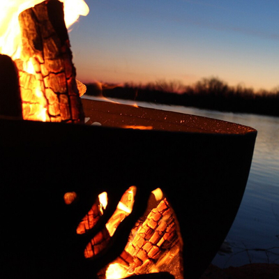Stahlfeuer Pit Laser Cut Animal Fire Pit Camping Wood Burning Bonfire Corten