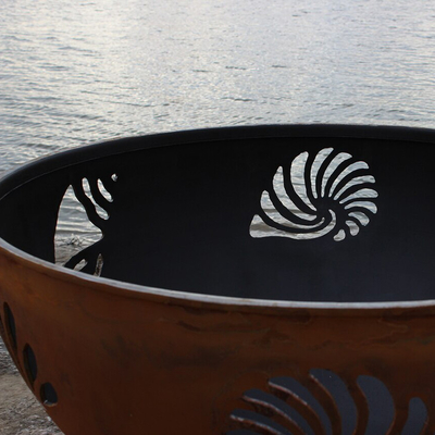 Stahlfeuer im Freien Pit Round Black Pre Rusted Corten