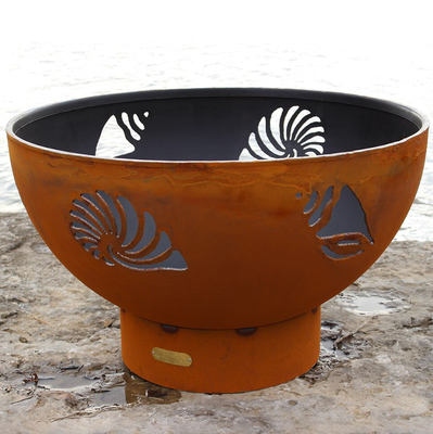 Stahlfeuer im Freien Pit Round Black Pre Rusted Corten