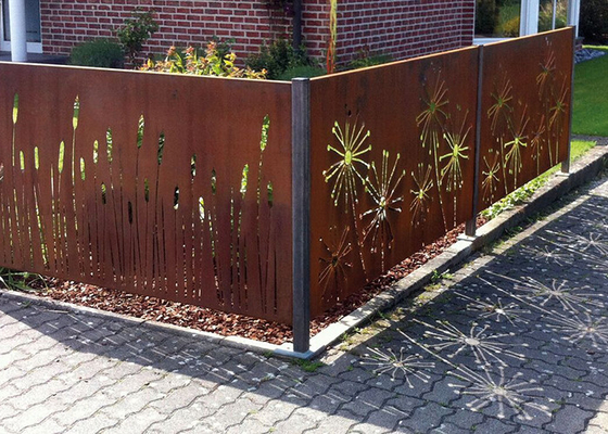 Laser-Ausschnitt-Löwenzahn kopiert Corten, das Stahlgarten Dekoration aussortiert