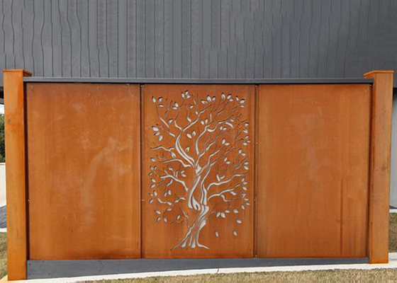 Eichen-Entwurf Rusty Corten Steel Privacy Screens dekorative 600*1200mm