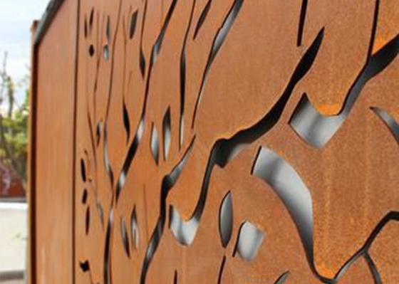 Eichen-Entwurf Rusty Corten Steel Privacy Screens dekorative 600*1200mm