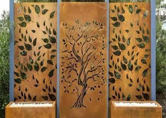 Eichen-Entwurf Rusty Corten Steel Privacy Screens dekorative 600*1200mm